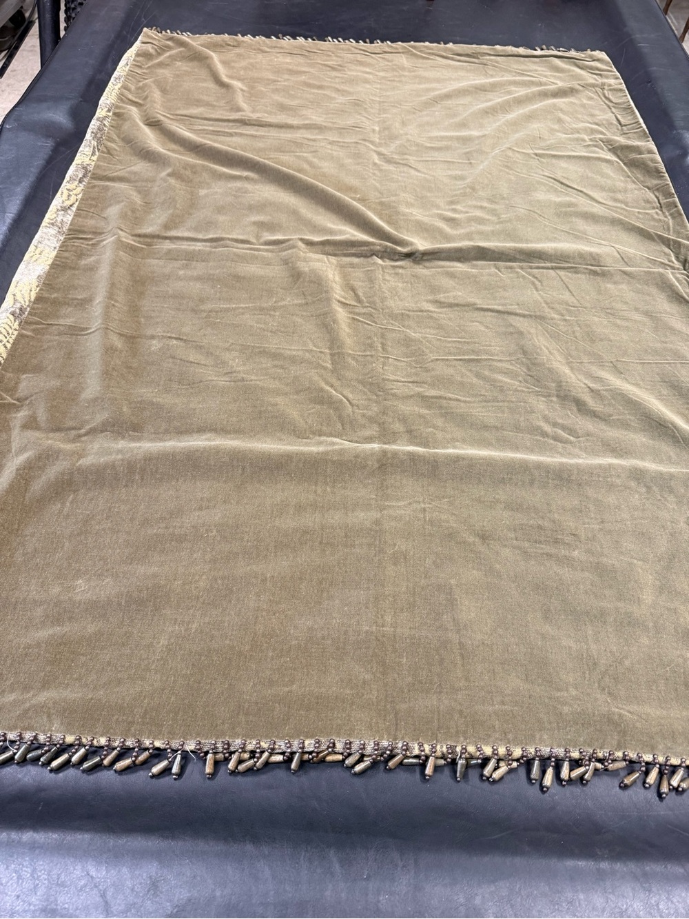 Vintage Brentwood Originals Jacquard Fern Throw Blanket 60x41 Sage Green Velvet - Picture 4 of 15